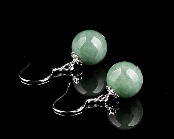 JADE BEAD EARRINGS